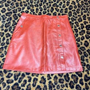 Faux Leather Skirt